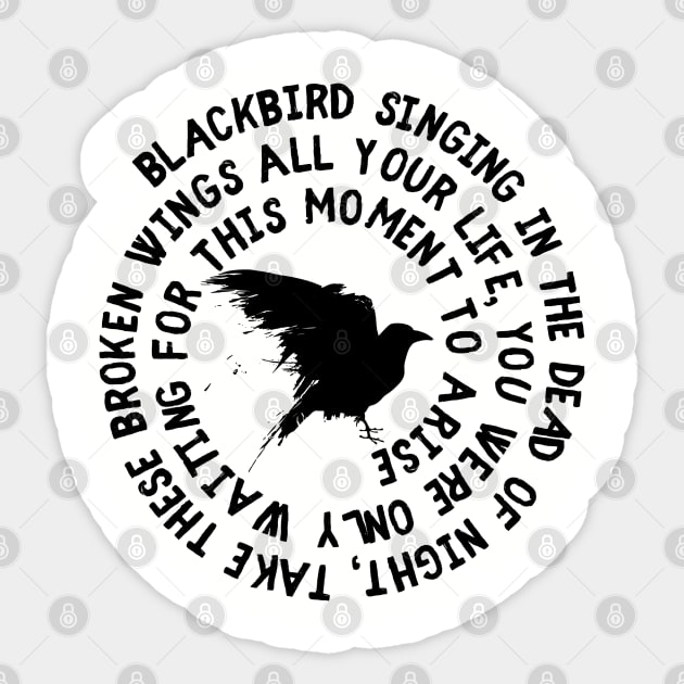 Blackbird Sticker by HolyCowCreations